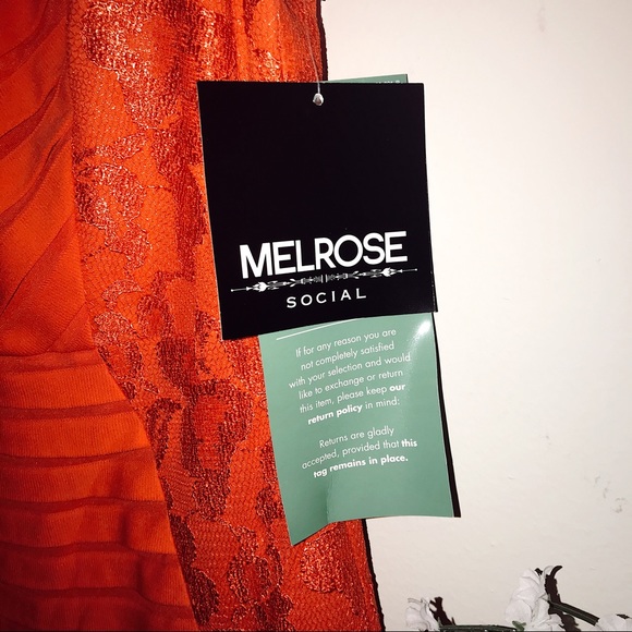 NWT Melrose Social Mandarin Dress gold accent - Picture 4 of 8